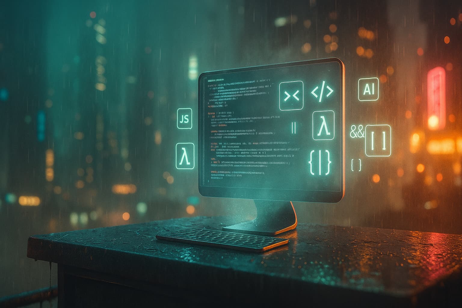 Imagen futurista de un ordenador
